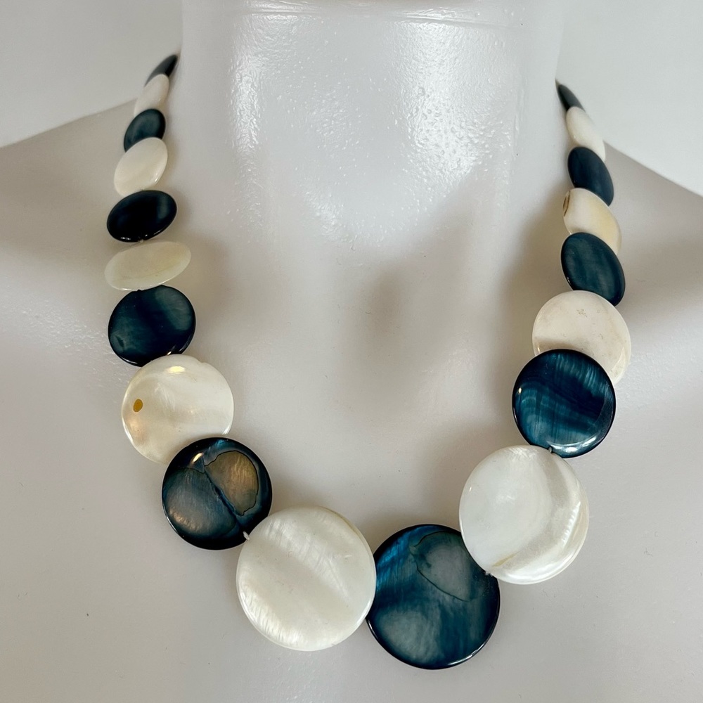 Mother of Pearl Disc MOP Necklace